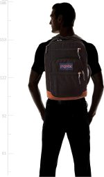 JanSport Cool Student Backpack for College Students, Teens, with 15-inch Laptop Sleeve, Black - Large Computer Bag Rucksack with 2 Compartments, Ergonomic Straps - Bookbag for Men, Women - Image 6